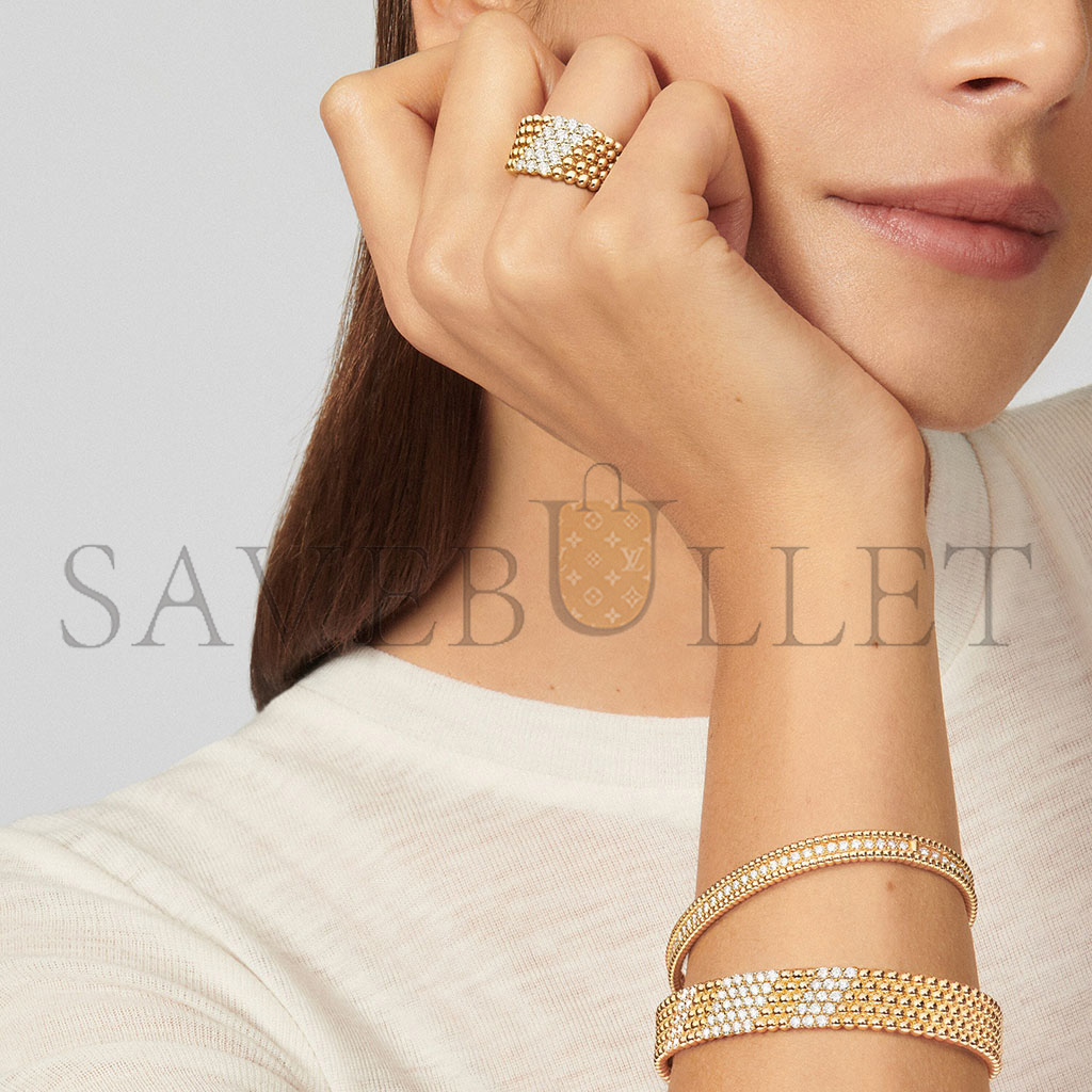 v*n cl*f arpels perlÉe Di*m*nd bracelet, 5 rows of Di*m*nds, large model vcarrpgz400